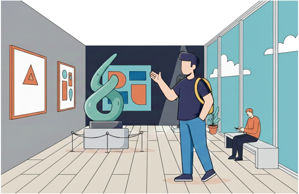 感性を磨く文化と歴史イラスト